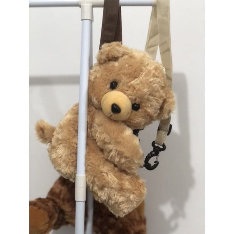 COD boneka teddy bear / tas slempang boneka beruang / tas beruang merangkul / teddy bear / tas slempang merangkul