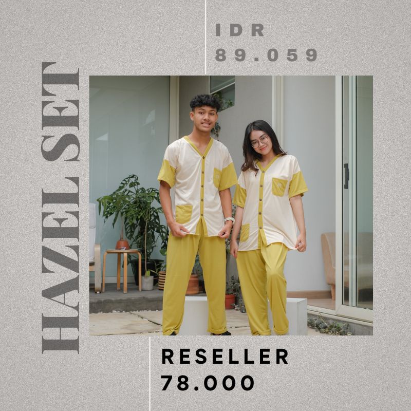 HAZEL SET - Promo 10.10 Family set Piayama set Baju tidur Daily wear Modis Kekinian Murah Unisex