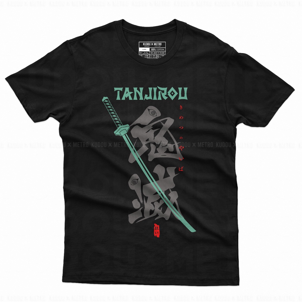 Tshirt Tanjiro Katana Anime Manga Kimetsu No Yaiba Demon Slayer Premium Unisex