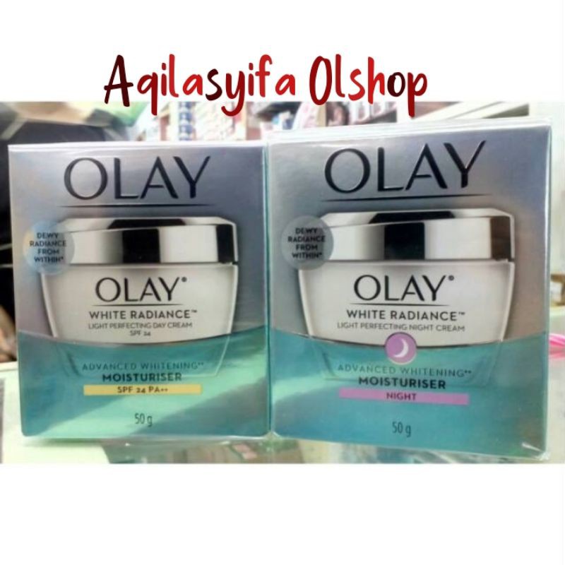 Olay White Radiance 50g 1 Paket Siang N Malam Shopee Indonesia
