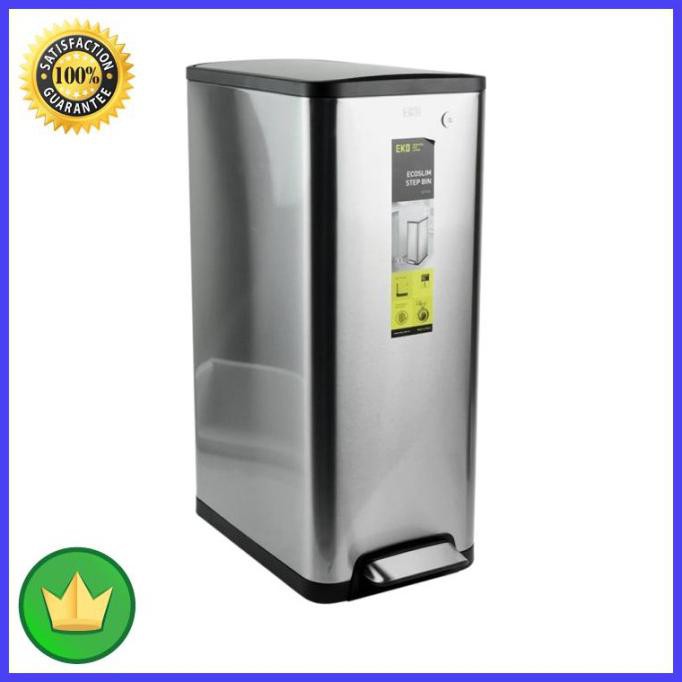 30 Ltr Tempat Sampah Stainless Ecoslim - Silver Asiaforestama