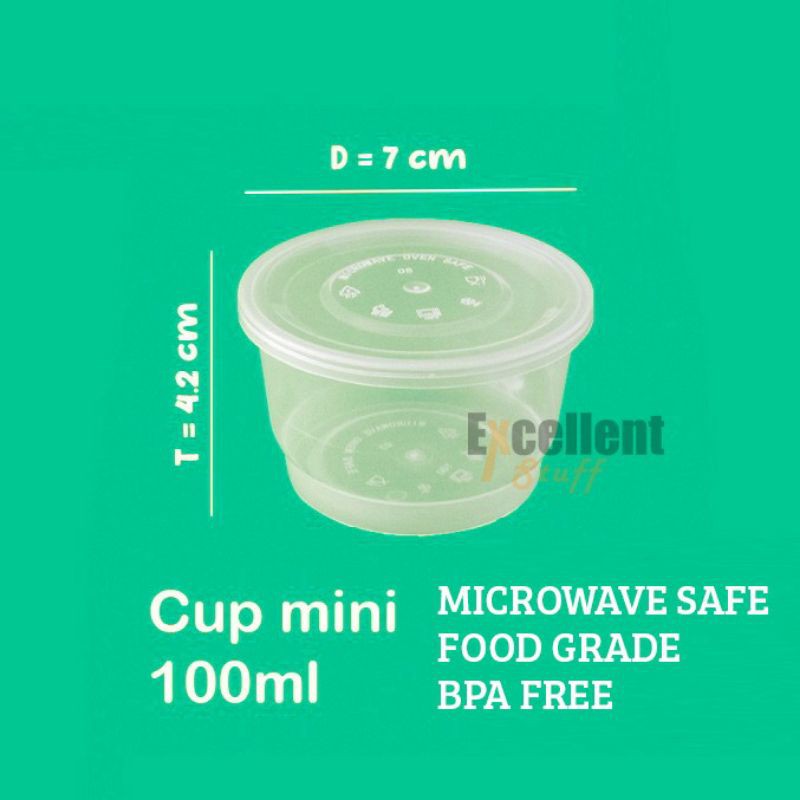 25 pcs | Cup agar pudding 100 ml thin wall mangkok pudding