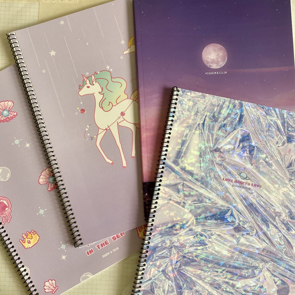 

Purple Glossy Notebook B5 Line/ Spiral Notebook B5 Line