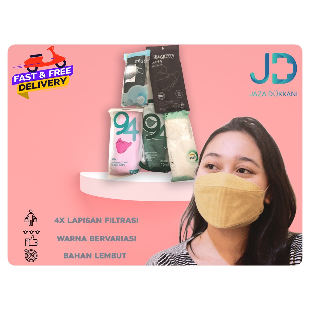 Masker KF94 4Ply Filter Standard Kemenkes isi 10pcs - Dark Gold