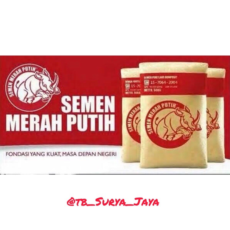 Jual SEMEN MERAH PUTIH 40 KG | SAK | Shopee Indonesia