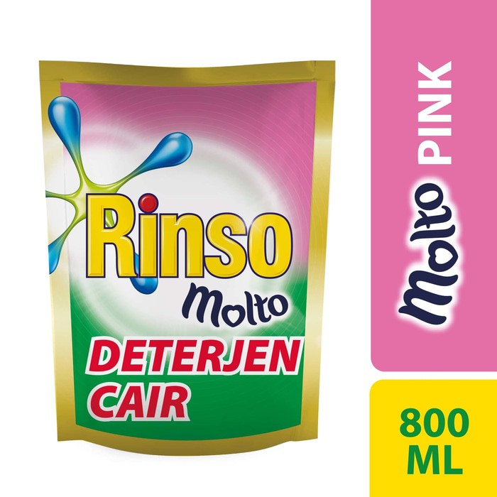 RINSO MOLTO DETERJEN CAIR PINK 800ML Unilever