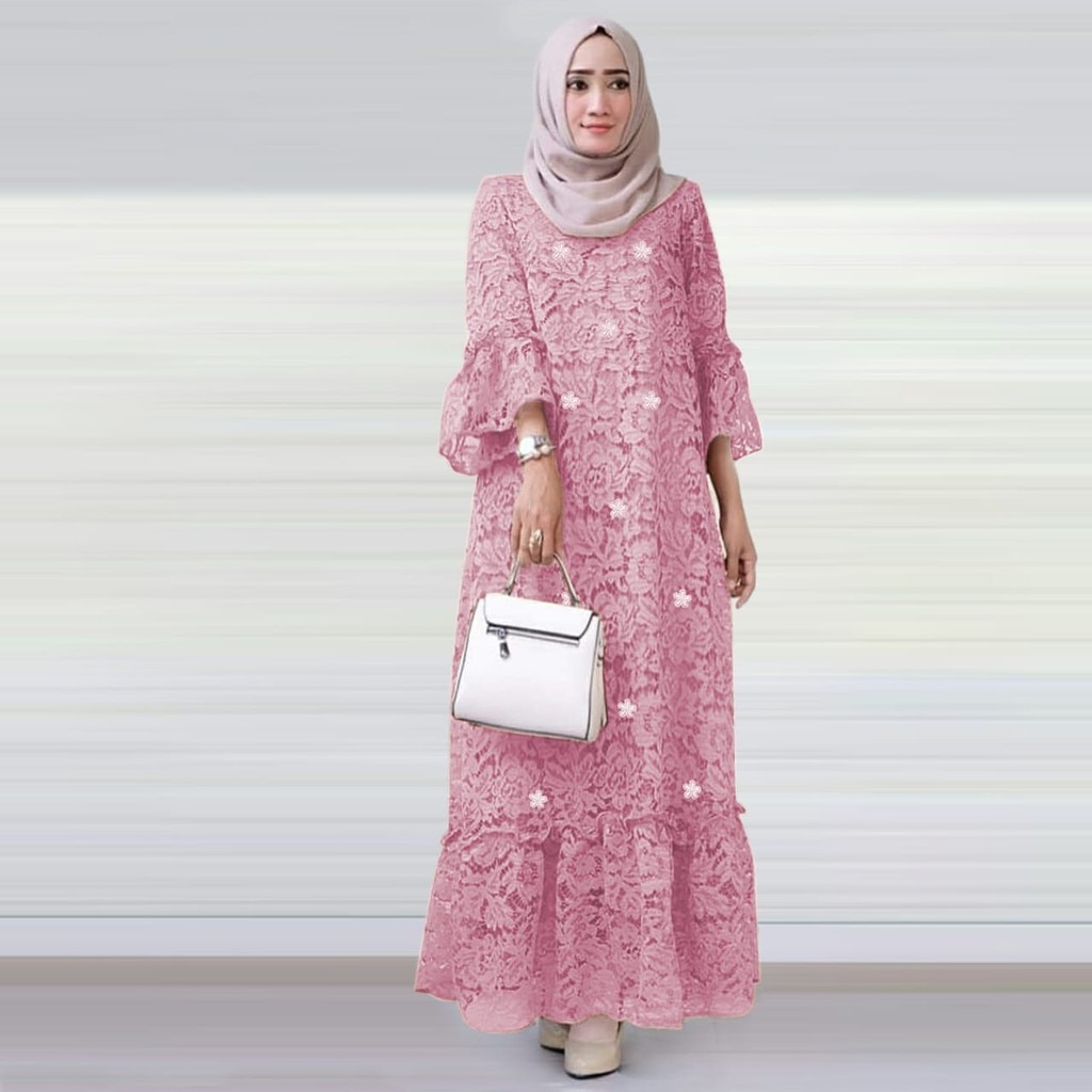 021 MAXI RIZKIA # Busana Muslim Baju Pakaian Gamis Maxi Dress Baru Murah Grosir TanahAbang