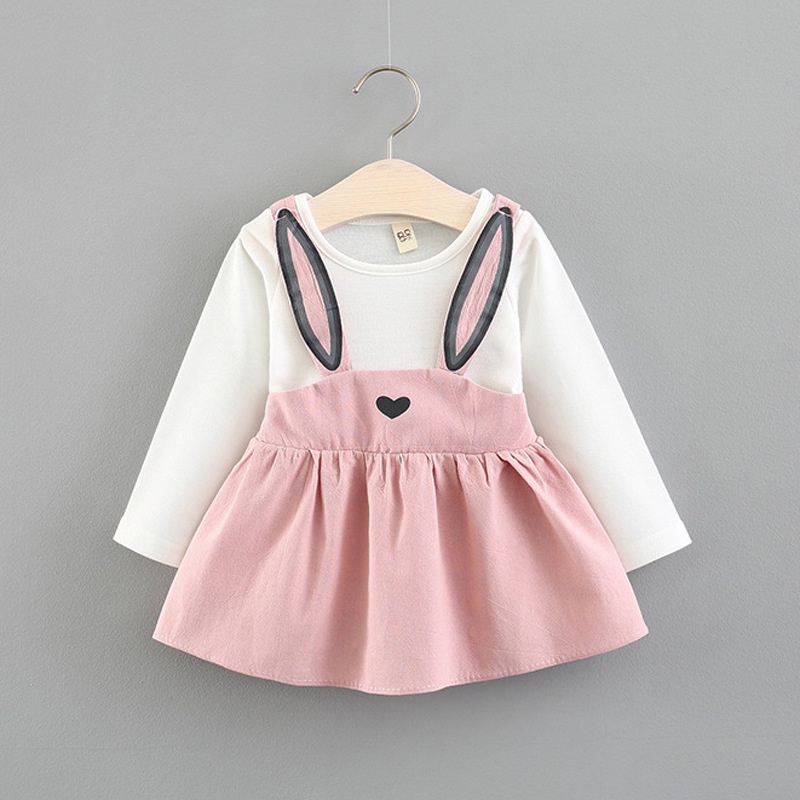 DR59-Dress Anak Bayi Perempuan Long Ear Bunny-1