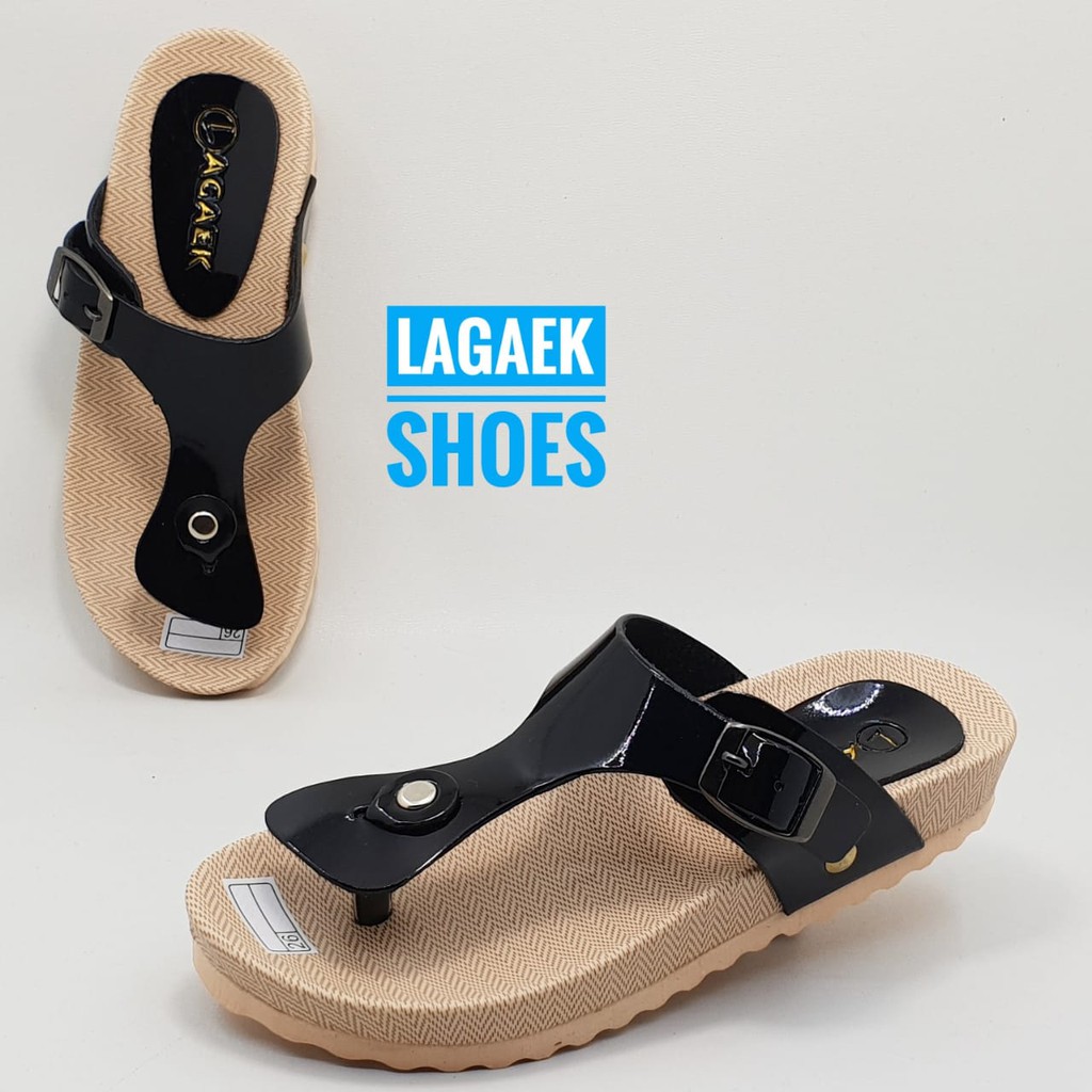 SALE Sandal Jepit Anak Perempuan Tali Hitam Usia 6 Tahunan Untuk Anak Cewek Model Flat Santai Simple Dan Ringan