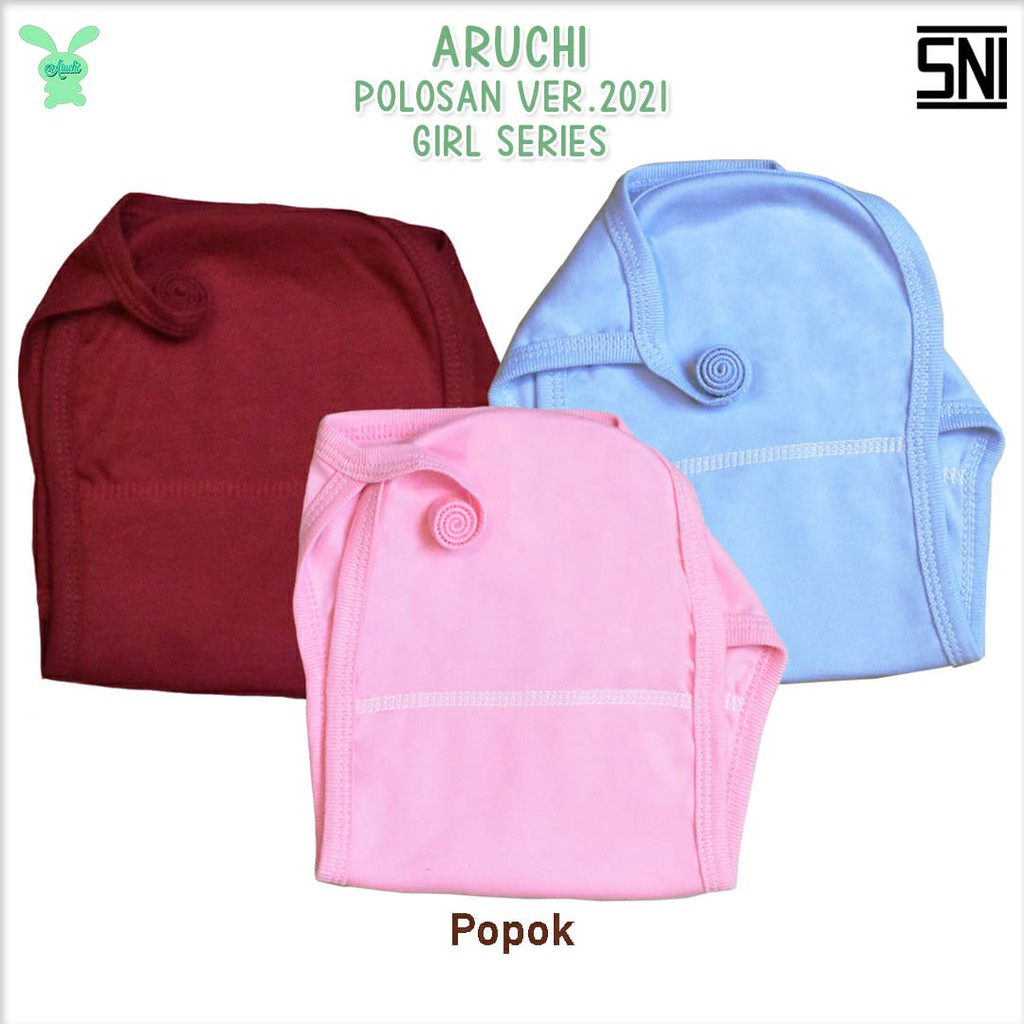 4 PCS MIYO MURAH POPOK TALI GARIS / WARNA / PUTIH 1 PACK ISI 4pc / 3 Pcs / ARUCHI