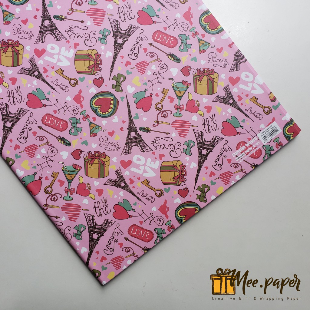 

Kertas Kado Sansan Wawa Motif Paris 09 / Gift Pink, Bungkus / Wrapping Paper