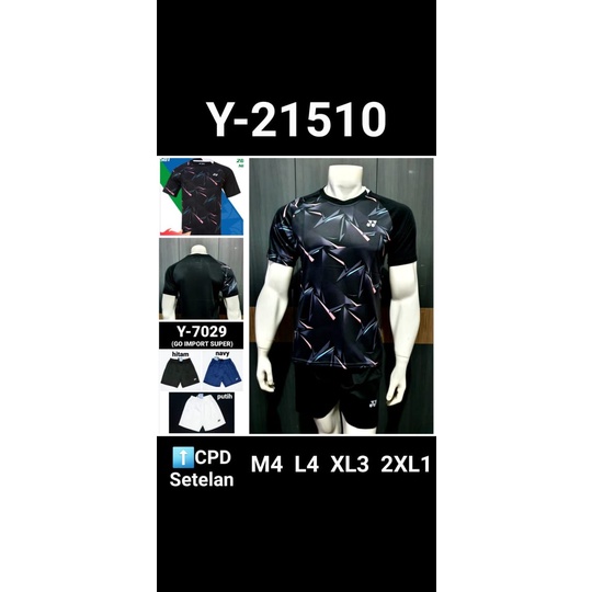 Kaos Jersey Dryfit Badminton Pria YONEX Grade Import Y21510