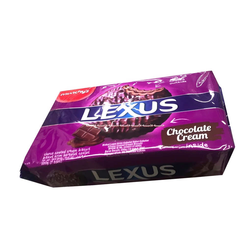 Lexus Chocolate Cheese Cream Munchys 10pcs Biskuit Krim Cokelat Keju