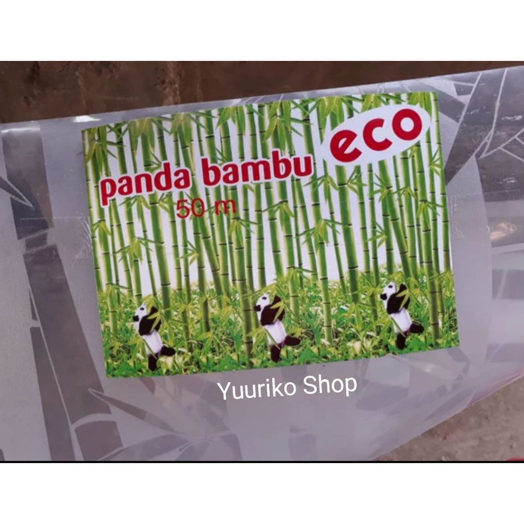 Fiber Pagar Fiber Penutup Pagar Fiber Pelapis Pagar Motif Panda Besar Dan Bambu Putih & Hitam