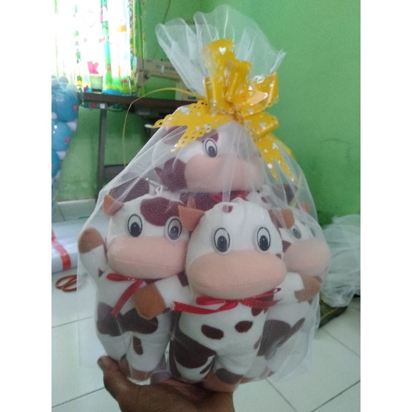 Boneka Sapi Beranak Isi 4pcs(1besar 3kecil)