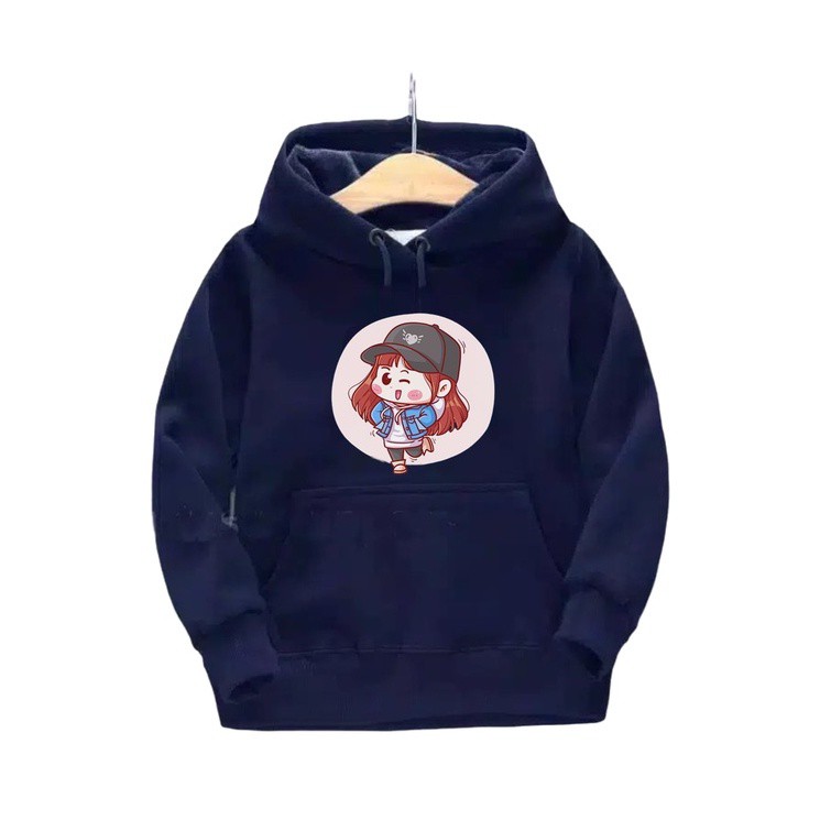 Hoodie Anak Funny Girl Sweater Anak Fleece Baju Anak