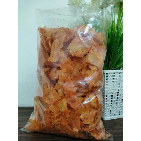 

GROSIR TERMURAH Kripset/ Keripik Singkong Pedas gurih mantul 250 gram