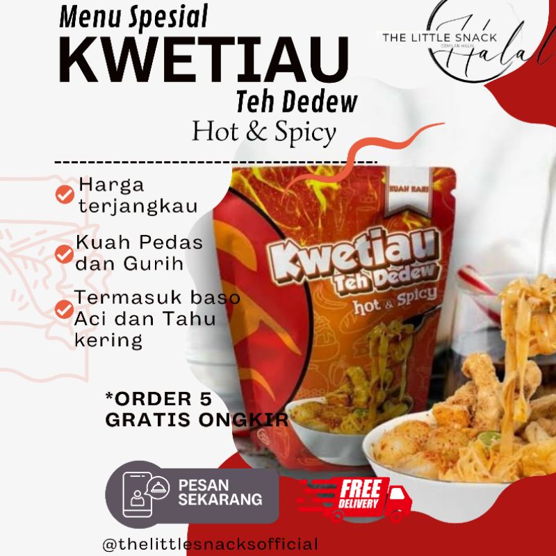 

Kwetiau Kuah Kari Hot & Spicy Teh Dedew Dengan Baso Aci Bandung