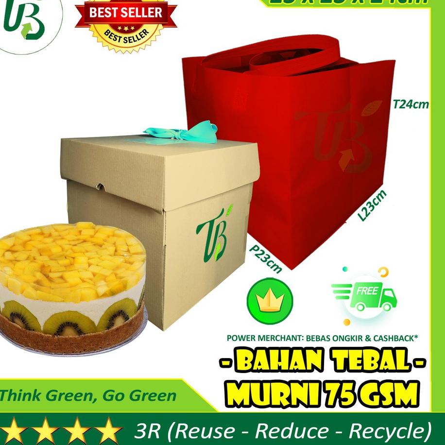 

TAS KUE SPUNBOND NASI KOTAK 23 x 23 x 24 cm BUKAN PAPER BAG GOODIE BAG DUS