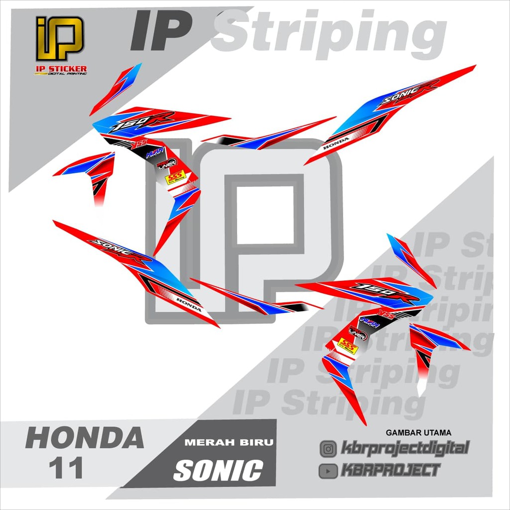 Cod Stiker Motor Sonic Sticker Variasi Striping List Motor Honda Sonic 11 Racing Terlaris Sonic Shopee Indonesia