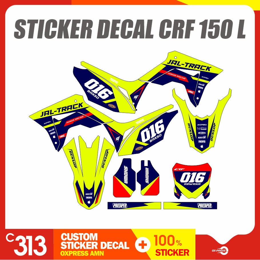 Stiker Striping Decal CRF 150 L Custom Sticker Motor  (3)