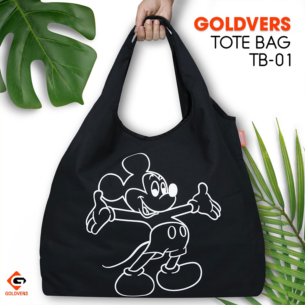 Tas Belanja Totebag Goldvers Original Import Tas Motif Mickey Mouse Totebag 20 Litter - Goldiesbags