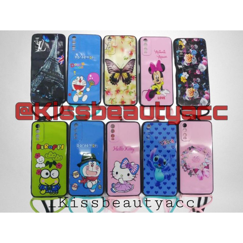 OPPO RENO 4F/F17 PRO/A7/A5/A12/A11K/BONEKA/KARAKTER FUZE CASE + GANTUNGAN TALI NAGITA