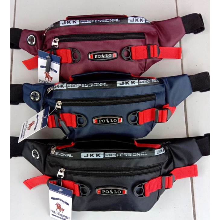 Tas Waistbag pria distro selempang bahu bahan longcham 3sleting