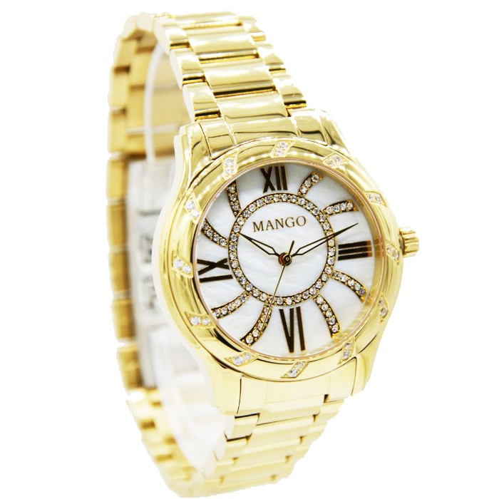 Jam Tangan Wanita Stainless Steel Mango MA6702L-81K - Gold