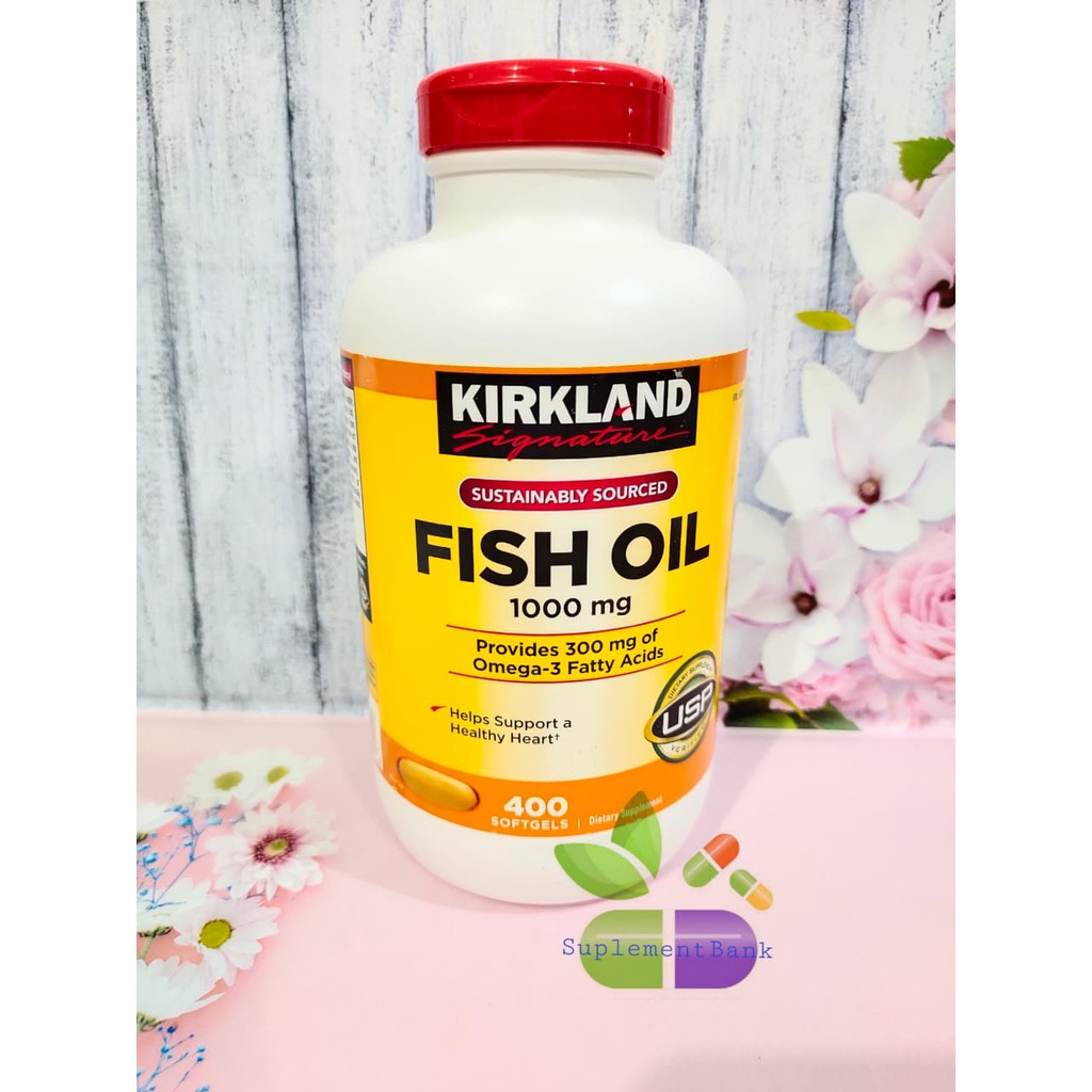 Kirkland omega 3 fish oil 1000 mg (400 sofgel) | Shopee