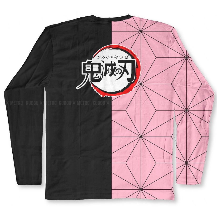 Longsleeve Nezuko Two Tone Fullprint Anime Manga Premium Unisex