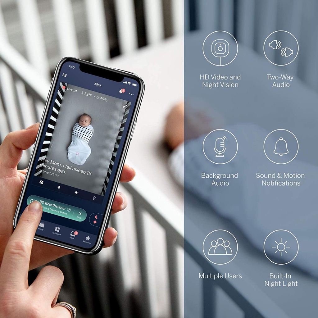 Nanit Plus All-in-One HD baby monitor and Sleep Tracker (Camera Only ) | Baby Monitor