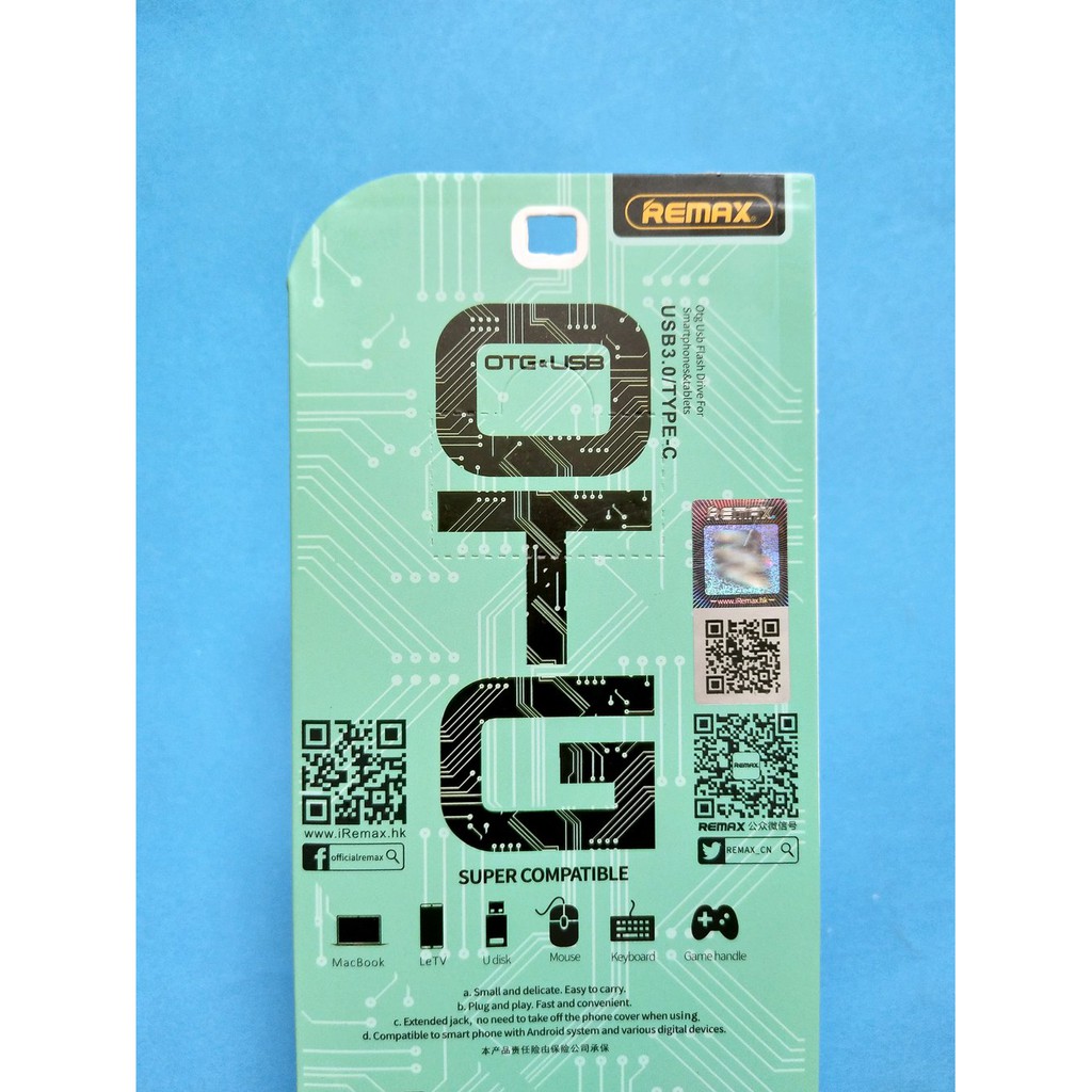 REMAX OTG Type-C / Connector USB 3.0 ORIGINAL 100%