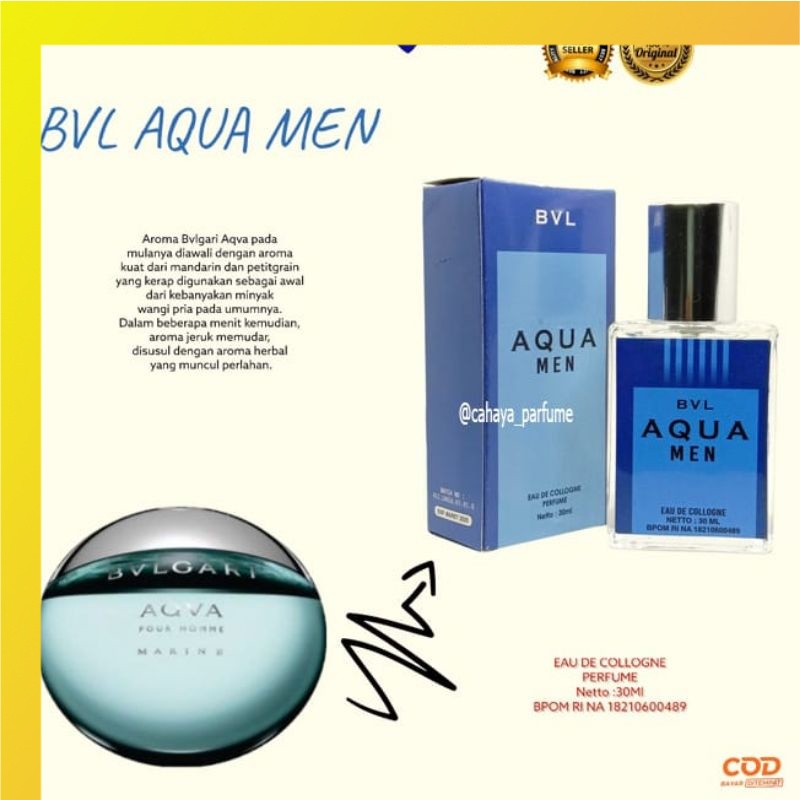 Parfume Parfum Bvlgary Aqua Men Original Parfum Bulgary Aqua Men Parfum Pria Bvlgari Parfum Cowok Laki-Laki Farfum Tahan Lama