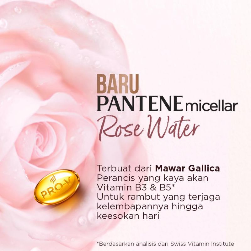 Pantene Micellar Rose Water Shampoo + Conditioner 300ml Detox &amp; Moisturize