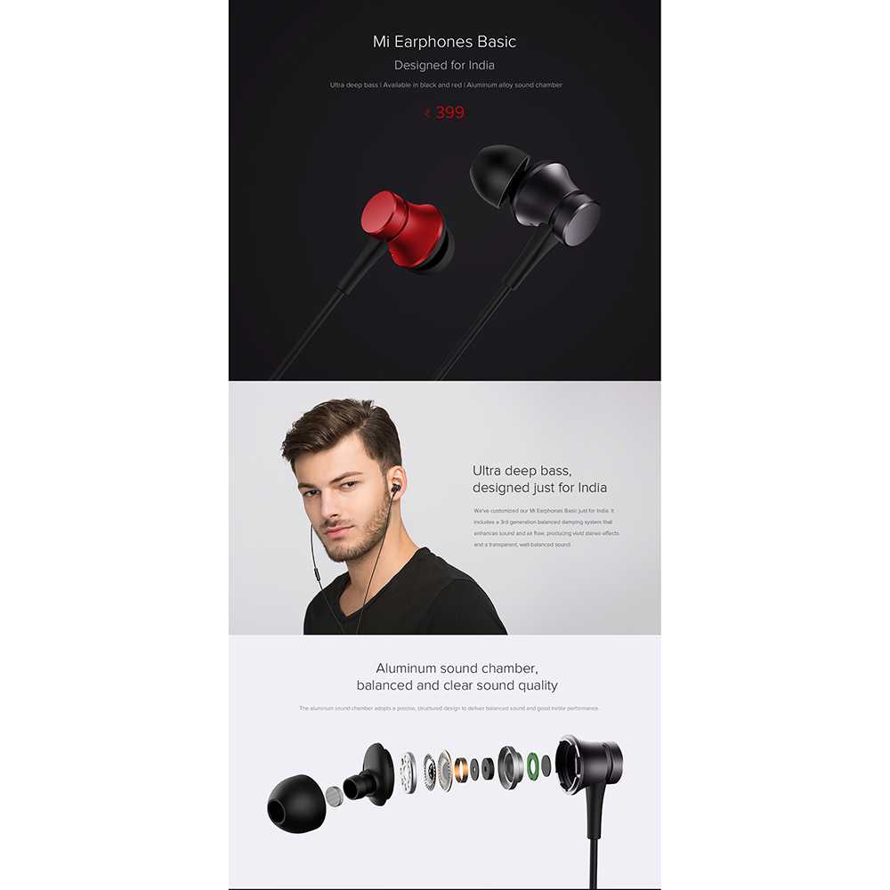 (100% BARANG ORI) Xiaomi Mi Basic Earphone Ultra Deep Bass with Mic (Replika 1;1)