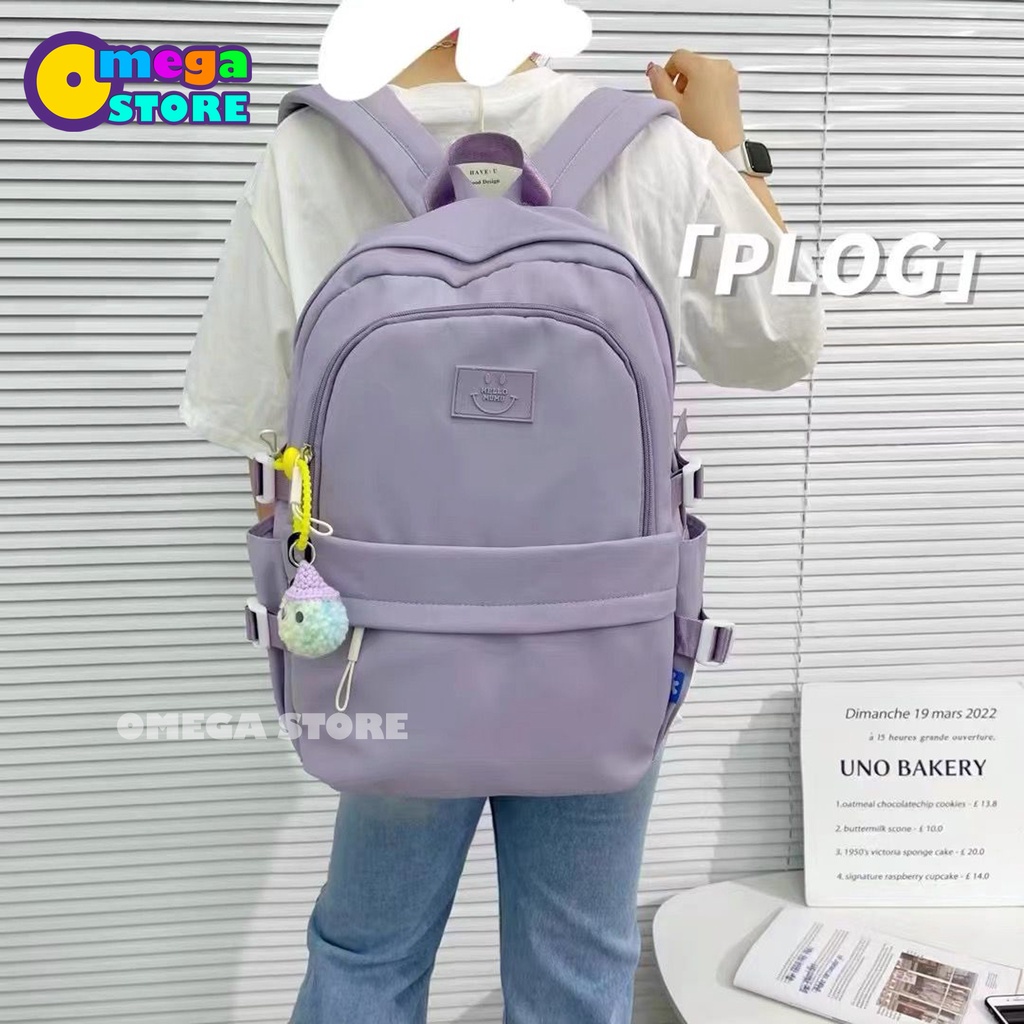 [O&amp;S] Tas Sekolah Anak SD SMP SMA Perempuan Free Gantungan Boneka Backpack Korea Fashion-OS248