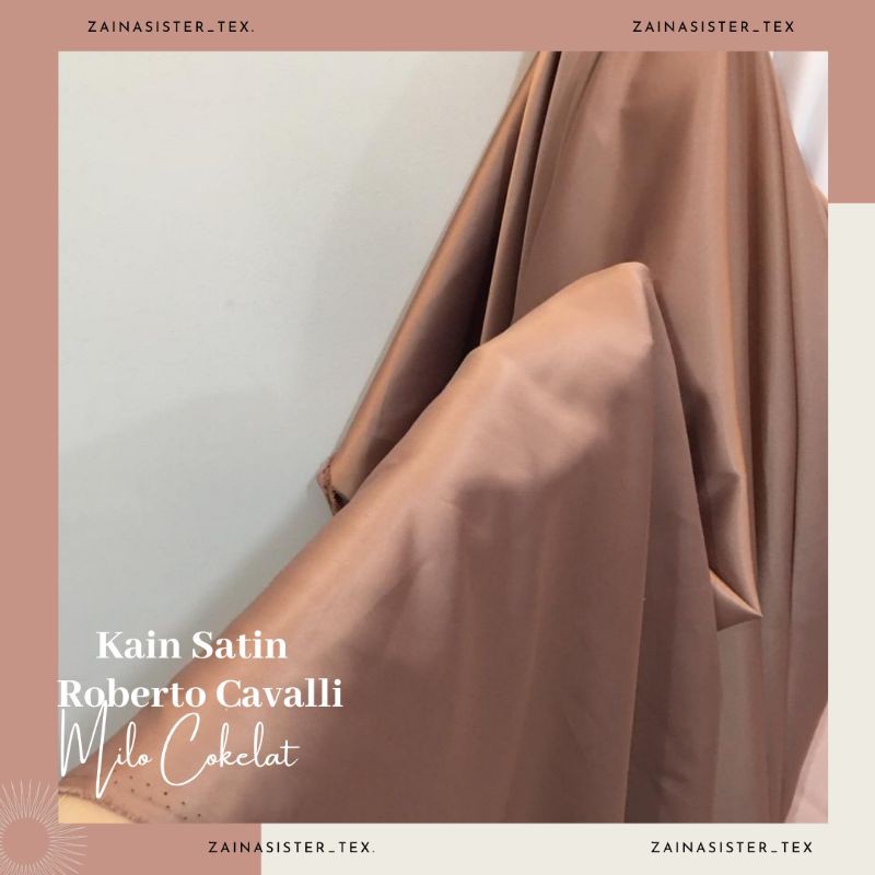 Kain Satin Velvet Roberto Cavalli Warna Milo Shopee Indonesia