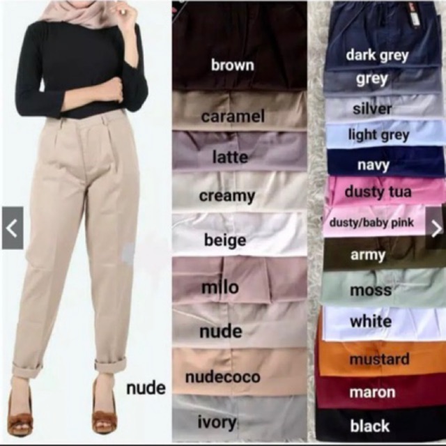  Baggy  Pants  Panjang Wanita Celana Kerja trend Shopee  