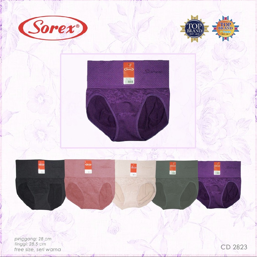 CELANA DALAM WANITA FASHION SEMI KORSET SOREX SHAPEWEAR 2823 RAJUT KARET PERUT TEBAL