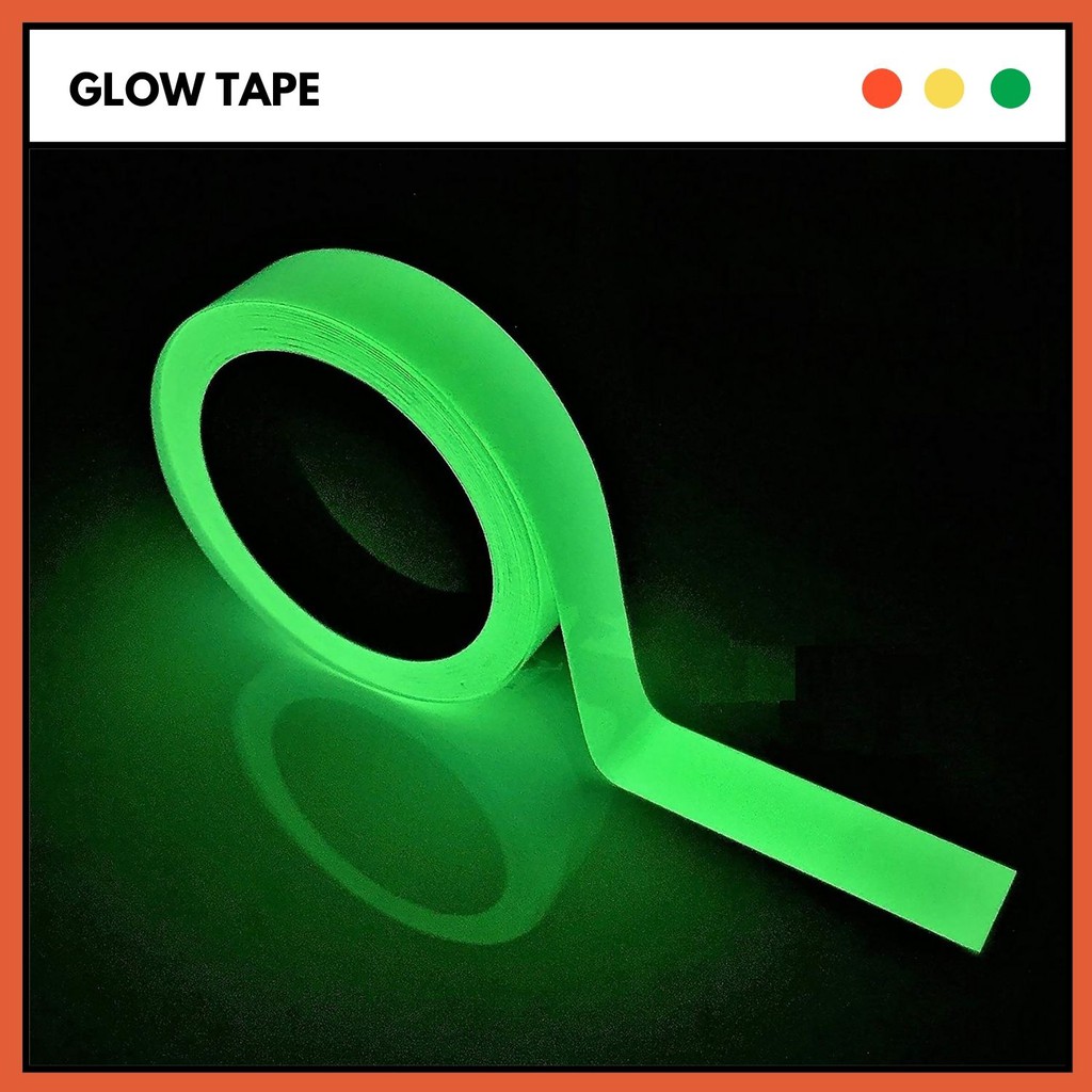 Jual Lakban Glow In The Dark Selotip Solatip Adhesive Tape Bercahaya