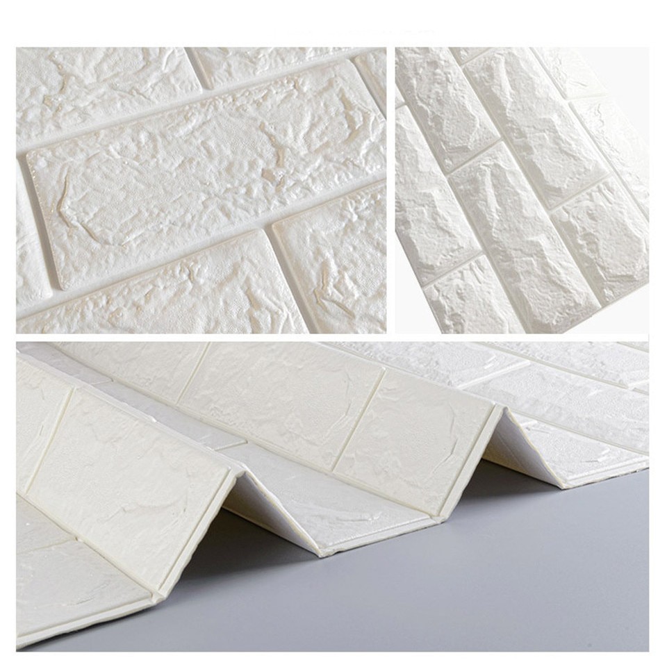 SN-C55-58 Wallpaper Dinding 3D Wall Sticker Foam Batu Bata Walpaper Dinding Murah WallSticker Kayu-7