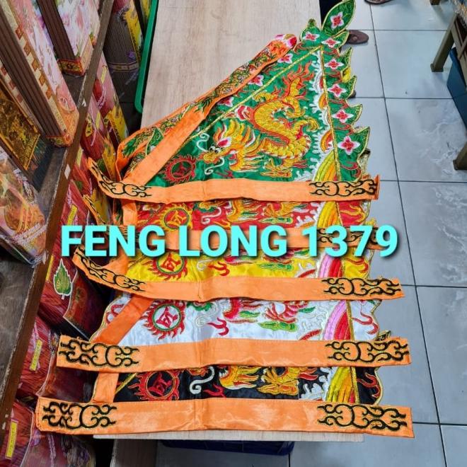 PANJI (BENDERA) NAGA TAIWAN BORDIR HALUS 5 WARNA SERI 24