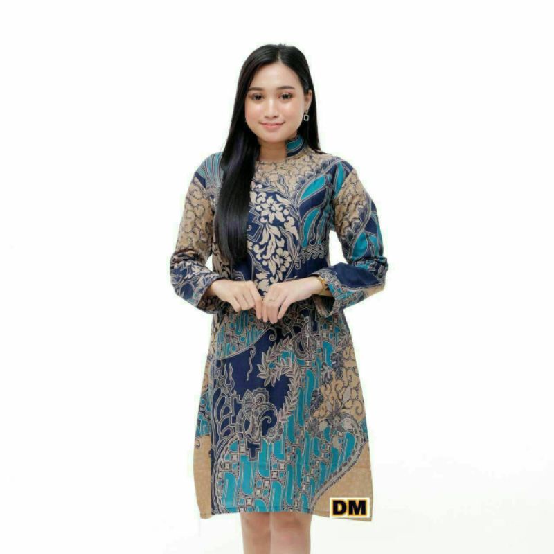tey-17 Batik Wanita ASJ SA HRB026 Kenogo Kemeja Tosca Pendek-Model 6