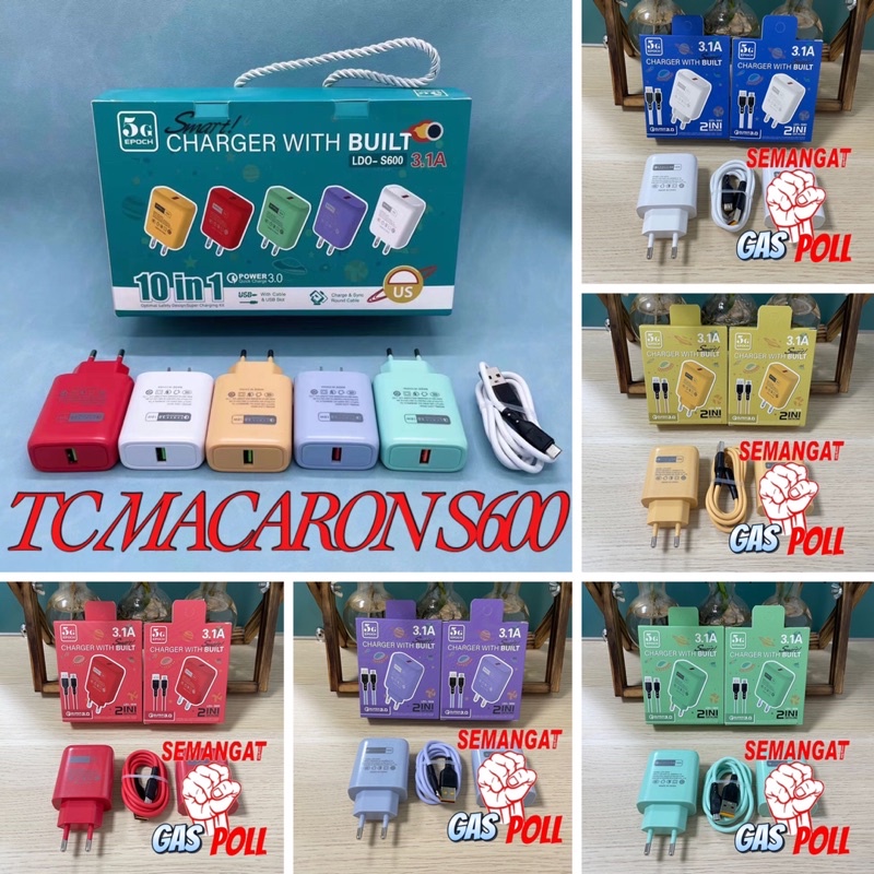 Murah Charger Macaron S600 5G 3.1A