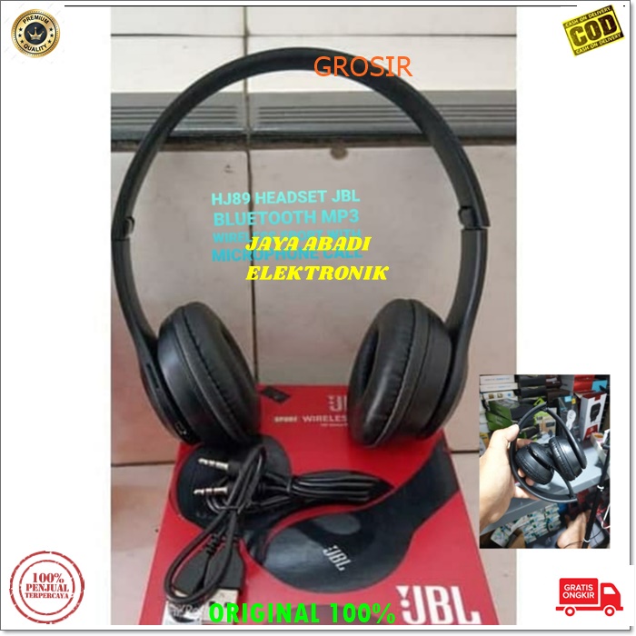J258 HEADPHONE JBL BLUETOOTH HEADSET BLUETOOT STEREO WIRELESS LIPAT HANDSFREE BATERAI SYSTEM CASAN CHARGER WIRELES BLUTUT MUSIK CALL SUPER BASS AUDIO SPORT Headphones bluetot stereo microphone HD voice cas bluetoot musik control audio BISA SEGALA JENIS