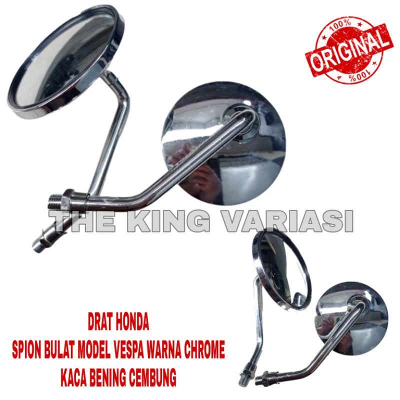 Spion bulat motor honda/spion model vespa kaca bening honda/spion bulat kaca cembung