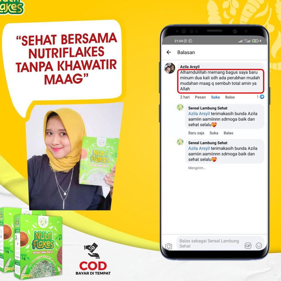 

Deal Now--NUTRIFLAKES SEREAL SEHAT SOLUSI ATASI ASAM LAMBUNG 1 BOX 280gr