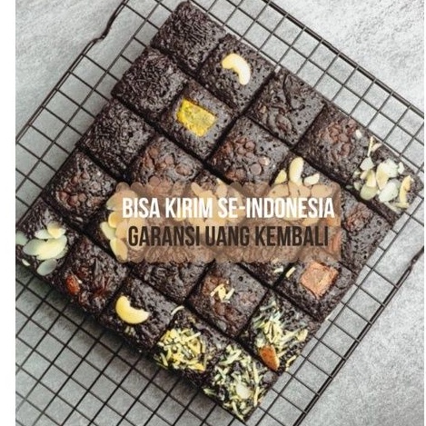 

Fudgy Brownies Panggang Sekat PREMIUM Brownis Fudgy