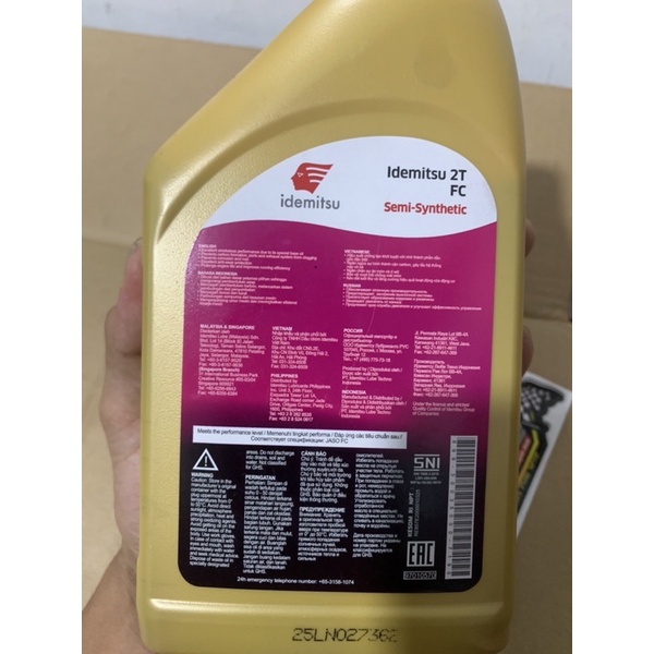 oli idemitsu 2T oli samping